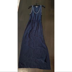 Joie Navy Silk Maxi Dress